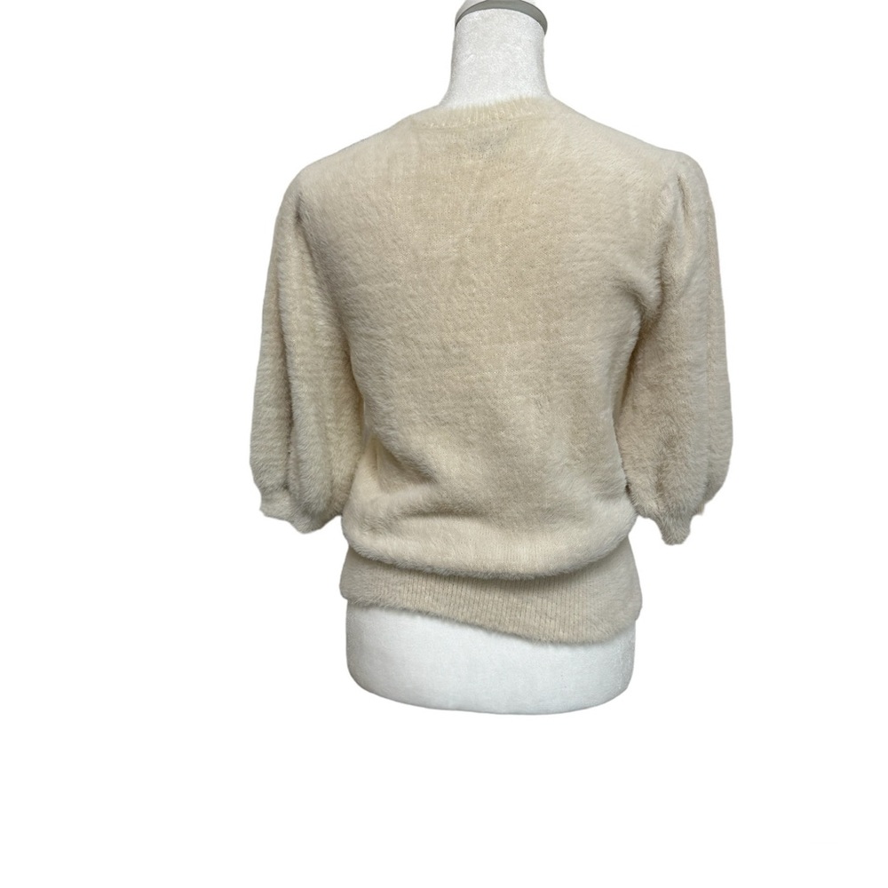Ann Taylor Factory Ivory Puff Short Sleeve Sweater - Picture 3 of 4